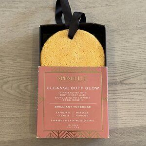 Spongelle Shimmer Cleanse Buff Glow Brilliant Tuberose 15+ Uses New